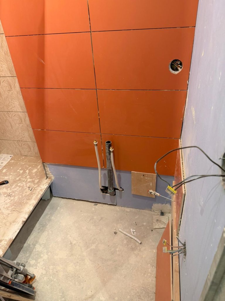 Mur en rénovation partielle