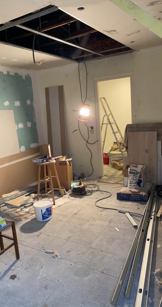 Chantier de rénovation en cours